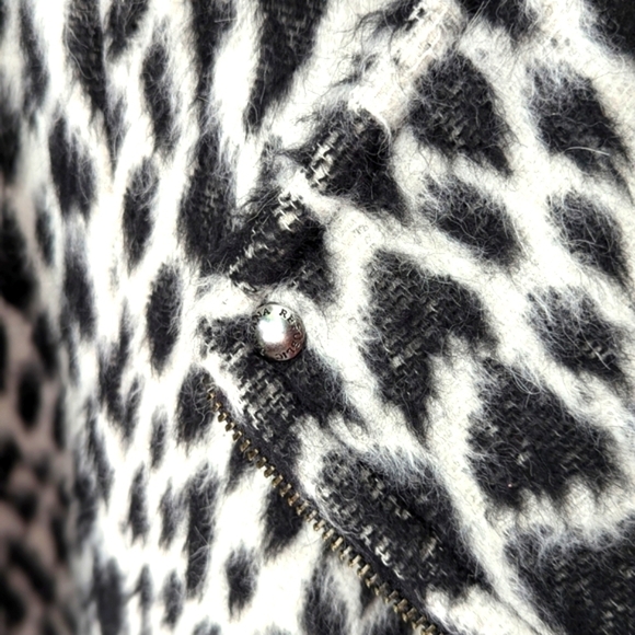 Banana Republic Moto Snow Leopard Print Alpaca Coat - Full Zip - Picture 16 of 16